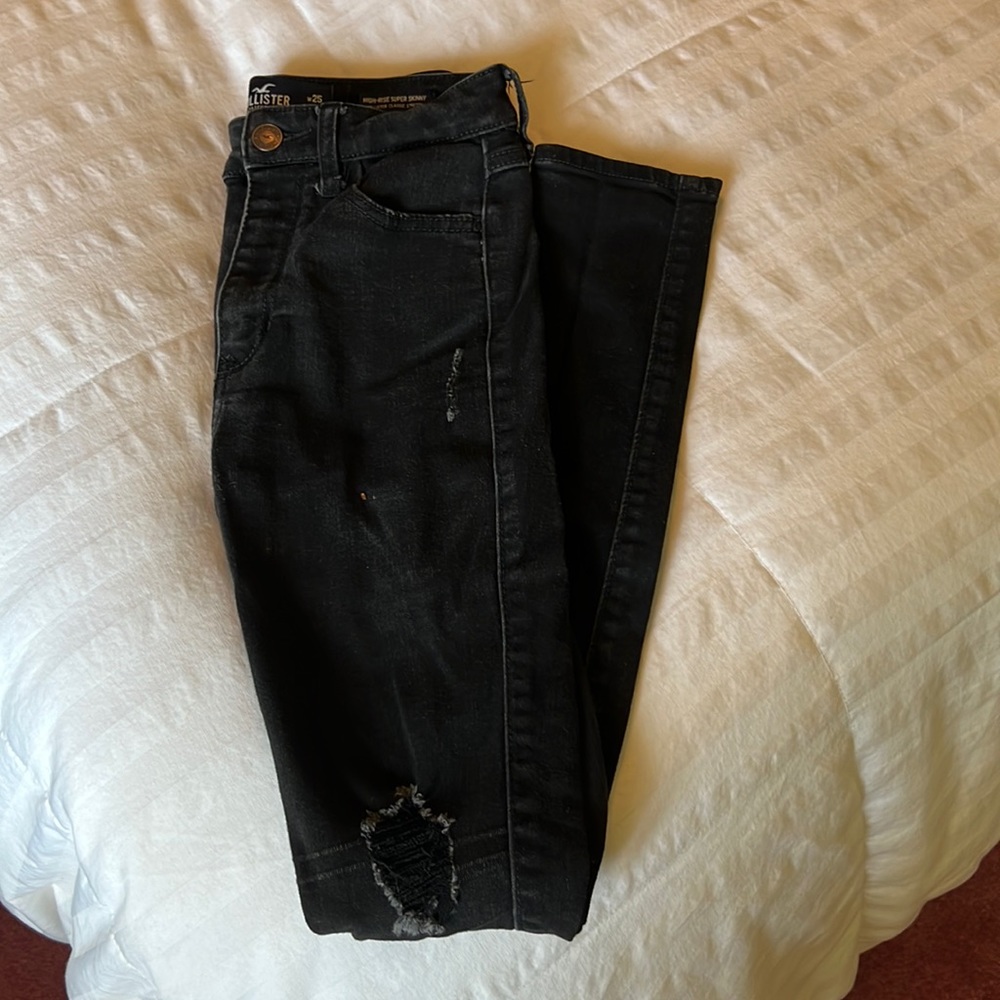 Black High Rise Super Skinny Jeans